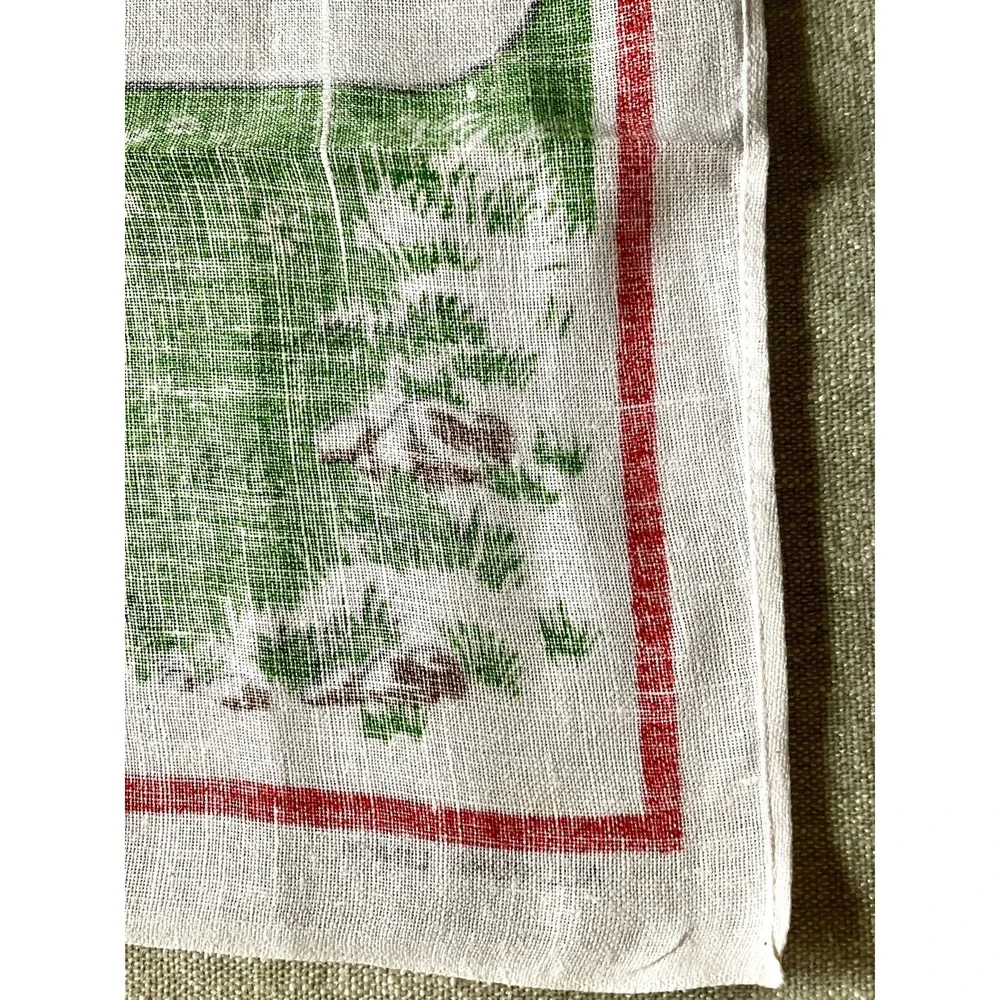 Nelson Pure Linen Tea Towel Irish Stew  Leprechaun Anthropomorphic Potato Onion